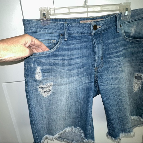 Vintage Guess Distressed Low Rise Jean Shorts - Size 30 - Picture 4 of 9